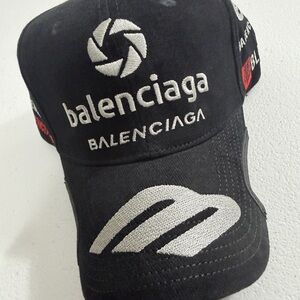Balenciaga Black Cap with White Logo